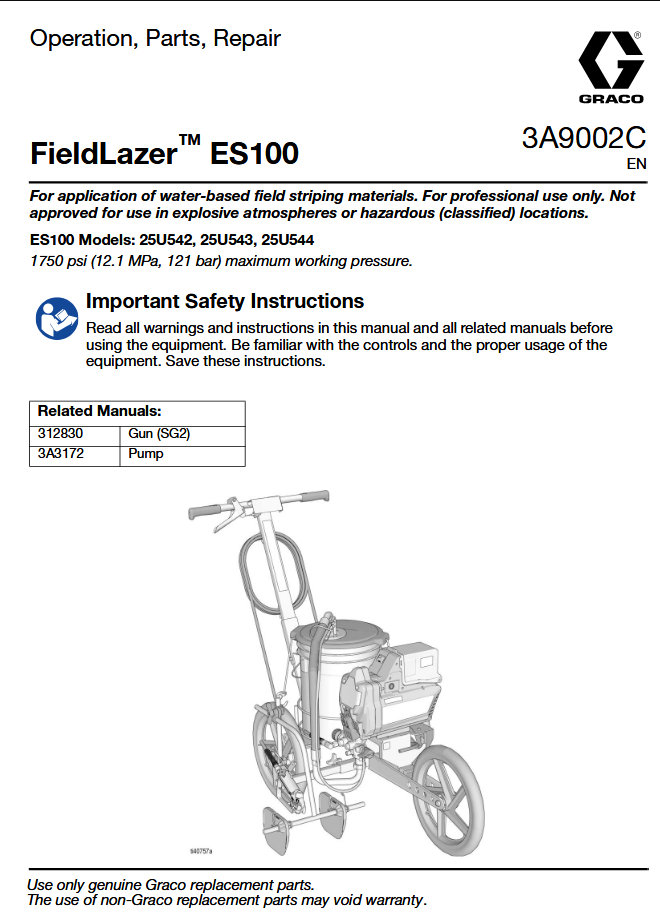 FieldLazer ES100 battery